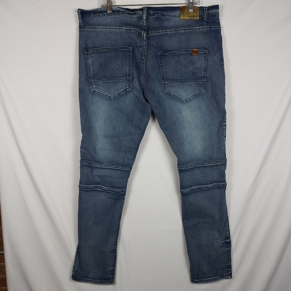 Demolition Statement Jeans Men's Size 40 x 31 Distressed Zipper Pockets - Picture 7 of 10